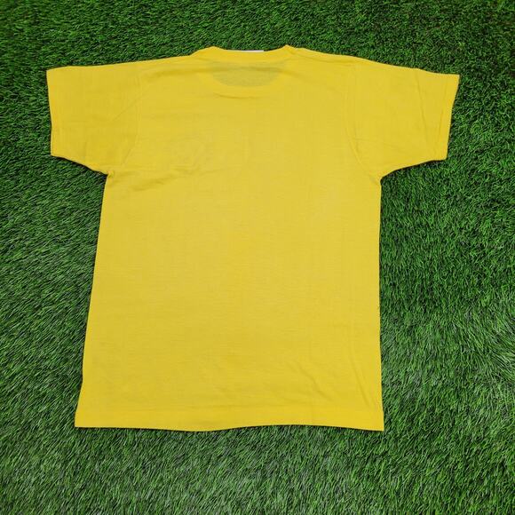 Vintage 1986 Screen-Stars Shirt Womens M/L 18x24 Yellow USA - Picture 2 of 13